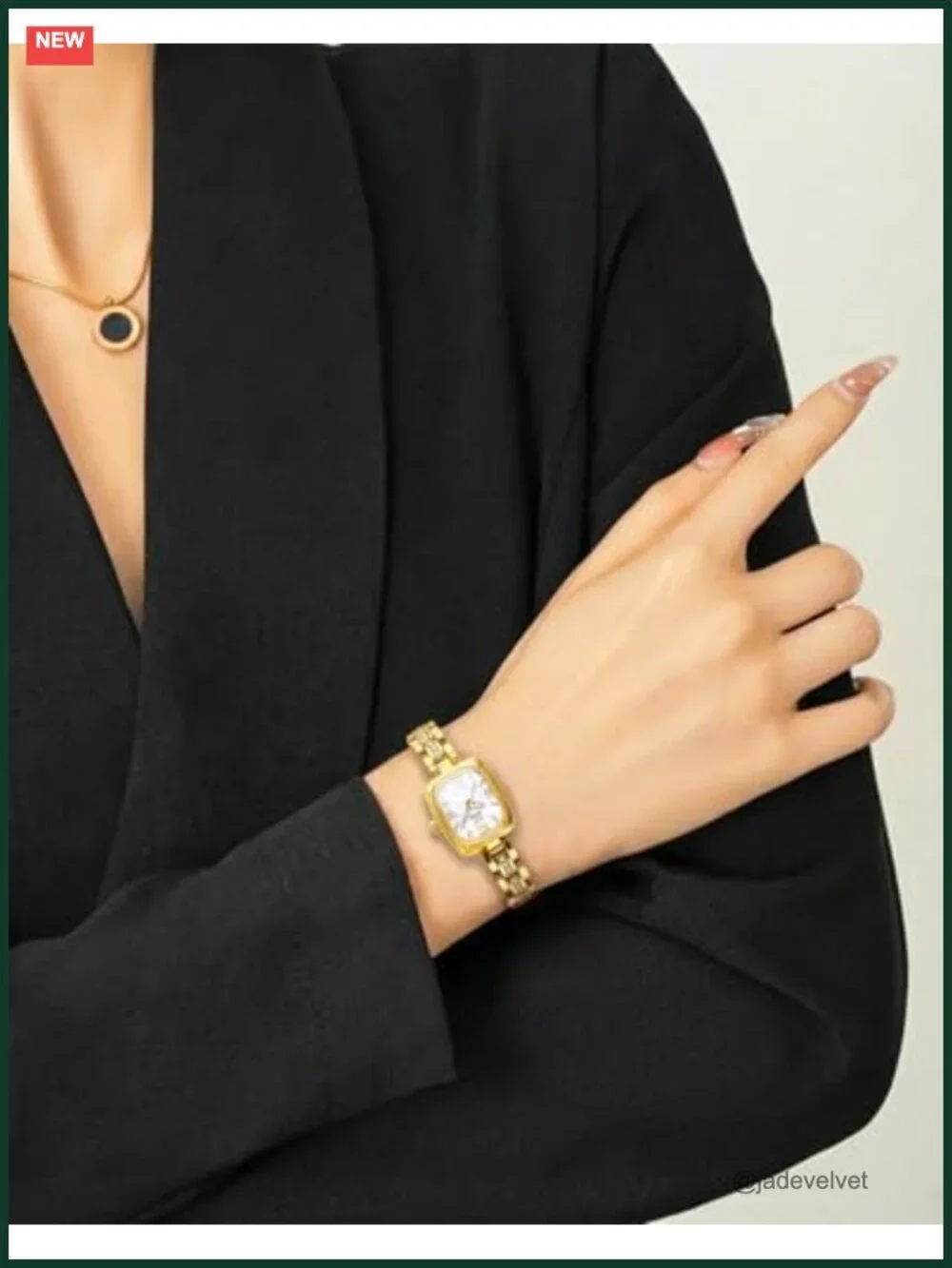 Ladies Diamond Dress Watch with Date, Stainless Steel Bracelet, Easy to Read